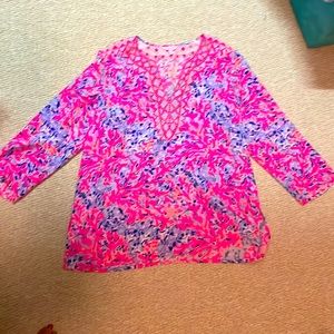 Lilly Pulitzer Silk Renata Dinner Tunic Top